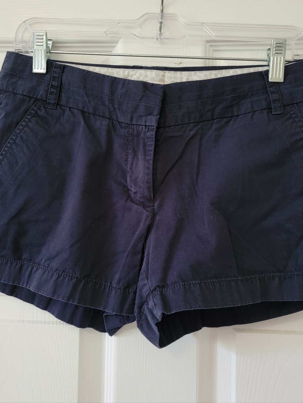 J Crew Navy Cotton Chino Shorts Size 2